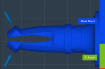 CFD result showing the nose region of the car in blue